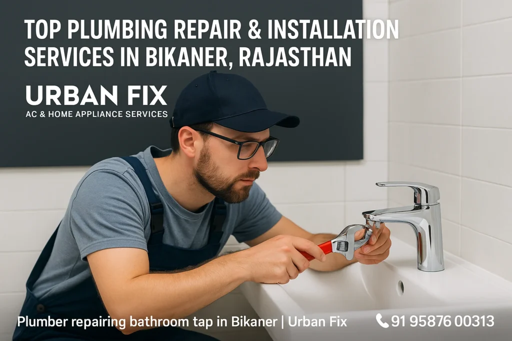 Professional plumber repairing bathroom tap in Bikaner | Urban Fix Plumbing Service