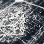 White hard water stains and micro-scratches on solar panel glass caused by improper DIY washing.